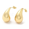 Rack Plating Brass Twist Teardrop Stud Earrings for Women EJEW-K247-02G-1