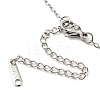 Non-Tarnish 201 Stainless Steel Cross with Sailor's Knot Pendant Necklace with Cable Chains NJEW-Q317-11P-3