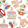 30Pcs 5 Styles Circus Theme Alloy Enamel Pendants ENAM-CJ0004-78-3