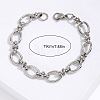 Stainless Steel Oval Link Chain Bracelet KM2112-2-3
