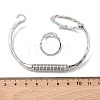 Ring Braaa Hammered Cuff Bangle & Ring Sets SJEW-C008-01P-3