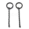 Ion Plating(IP) 304 Stainless Steel Split Key Ring Clasps X1-STAS-L226-009A-B-1