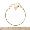 Butterfly Alloy Arm Cuff Bangles for Girl Women AJEW-A063-01I-G-5