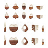 Kissitty 20Pcs 10 Style Resin & Walnut Wood Pendants RESI-KS0001-05-9