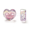 UV Plating Rainbow Iridescent Acrylic Beads OACR-G012-11-3