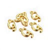 Golden Plated Alloy Letter Pendants PALLOY-J718-01G-G-2
