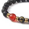 Om Mani Padme Hum Mala Beads Bracelet BJEW-JB08694-4