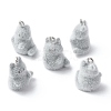 Animal Flocking Resin Pendants RESI-A049-03C-1