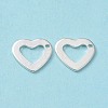 304 Stainless Steel Open Heart Charms STAS-L234-087S-3