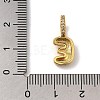 Brass Micro Pave Cubic Zirconia Pendants KK-K345-13E-G-3