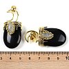 Natural Obsidian Pendants G-L524-17G-01-3