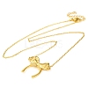 Brass Bowknot Pendant Necklaces NJEW-F326-06G-2