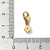 304 Stainless Steel Rhinestone Pendant Decoration STAS-L283-28G-4