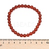 Natural Red Agate Beaded Stretch Bracelets BJEW-D446-B-26-5