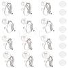 24Pcs 4 Styles 304 Stainless Steel Clip-on Earring Findings with Imitation Pearl Plastic Beaded STAS-SC0010-46B-1