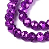 Transparent Electroplate Glass Beads Strands EGLA-Q131-01A-09-3