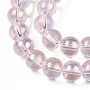 Electroplate Transparent Glass Beads Strands X-GLAA-T032-T8mm-AB10-2