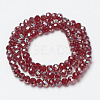 Electroplate Glass Beads Strands EGLA-A034-T4mm-J10-2
