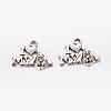 Tibetan Style Alloy Puppy Pendants TIBEP-0399-S-FF-2