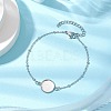 304 Stainless Steel Round Cabochon Setting Bracelets BJEW-JB11091-02-2