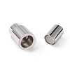 Smooth 304 Stainless Steel Magnetic Clasps with Glue-in Ends STAS-H048-4-3