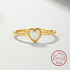 Honeydew Synthetic Opal Heart Finger Ring FM4105-4-3