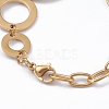 304 Stainless Steel Link Chain Bracelets BJEW-G582-52G-2