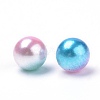 Rainbow Acrylic Imitation Pearl Beads OACR-R065-5mm-A05-2