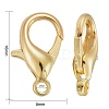 Zinc Alloy Lobster Claw Clasps E106-G-4