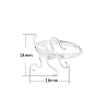 Adjustable 925 Silver Ring Adjustable Ring Findings PW-WG95003-02-1