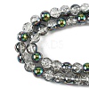 1Strand Electroplated Crackle Glass Beads Strands EGLA-YW0005-45E-1