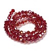 Transparent Electroplate Glass Beads Strands LS-EGLA-A039-T3mm-B27-2