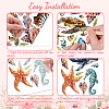 3 Sheets 3 Styles Flower PVC Waterproof Decorative Stickers DIY-WH0404-047-3