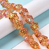 Transparent Electroplate Glass Beads Strands LS-GLAA-C025-01J-2