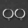 201 Stainless Steel Huggie Hoop Earring Findings STAS-P283-01J-S-1