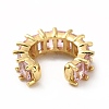 Cubic Zirconia Tennis Cuff Earrings EJEW-K093-09G-04-3