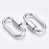Tarnish Resistant 304 Stainless Steel Screw Carabiner Lock Charms STAS-N087-25A-01-2