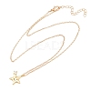 Brass Pave Clear Cubic Zirconia Smiling Face Star Pendant Necklaces LS-KK-CBA6599-04A-G-2