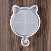DIY Cat's Head Display Tray Silhouette Silicone Molds DIY-G058-D02-2