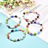 Cute Candy Color Beads Stretch Bracelet for Teen Girl Women BJEW-JB06935-2