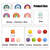 CHGCRAFT 18 Style Food Grade Eco-Friendly Silicone Beads SIL-CA0001-62-2