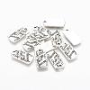 Tibetan Style Alloy Rectangle Pendants TIBEP-Q043-049-RS-1