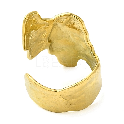 304 Stainless Steel Open Cuff Rings for Women LS-RJEW-Z043-01A-1