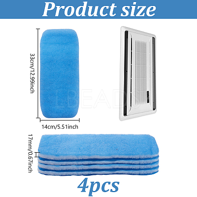 4Pcs Cellucotton for Car Air Conditioning Filter Screen Dispensers AJEW-GA0009-25B-1