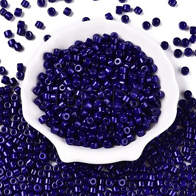 Opaque Baking Paint Glass Seed Beads SEED-T008-02V-1