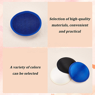 3Pcs 3 Colors Polyester Round Fascinator Hat Base for Millinery AJEW-FG0002-76-1
