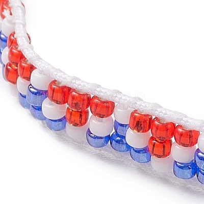 Handmade Glass Seed Beaded Bracelets for Women BJEW-MZ00156-01-1