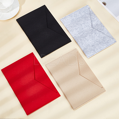 4Pcs 4 Colors Wool Felt Envelope Purse Insert Organizer FIND-WR0006-71C-1