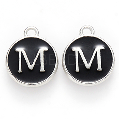 Platinum Plated Alloy Charms X-ENAM-S118-02M-P-1
