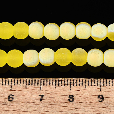 Frosted Transparent Glass Beads Strands LS-GLAA-T032-T6mm-MBB12-1